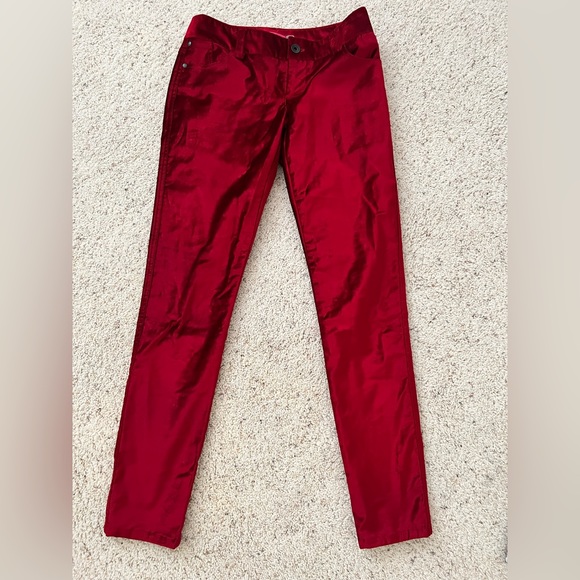 Alice and Olivia red velvet, size 4 pant - Picture 2 of 4